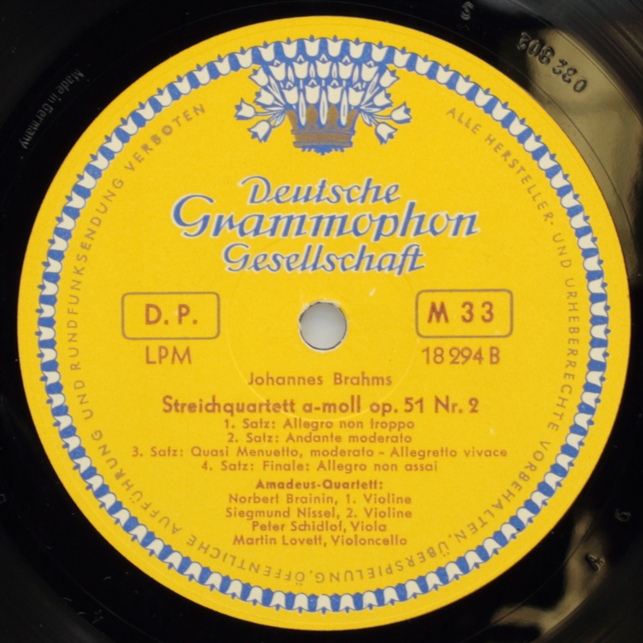 Schubert: Streichquartett a-moll op. 29 / Brahms: Streichquartett a-moll op. 15 Nr. 2