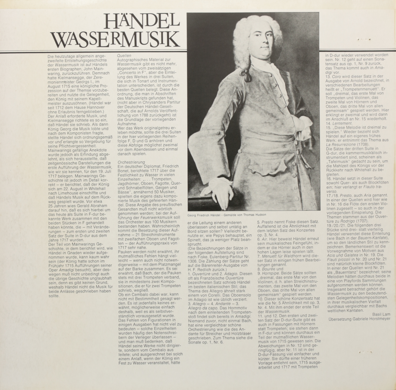 Händel: Wassermusik