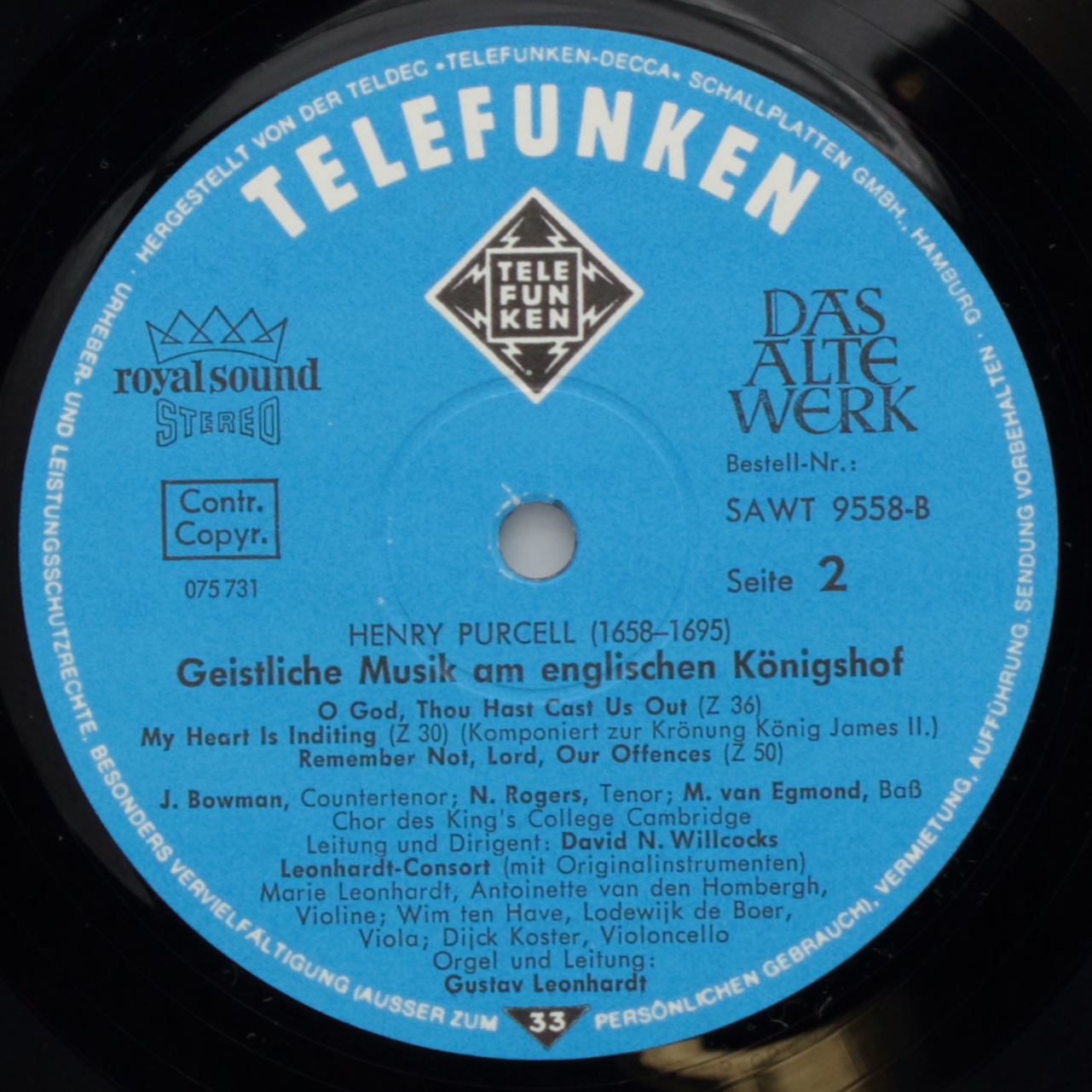Purcell: Geistliche Musik am englischen Königshof