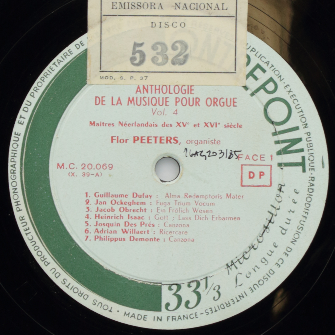 Anthologie de la Musique pour Orgue, Vol. 4 - Maitres Néerlandais des XVe, XVIe et XVIIe siècle