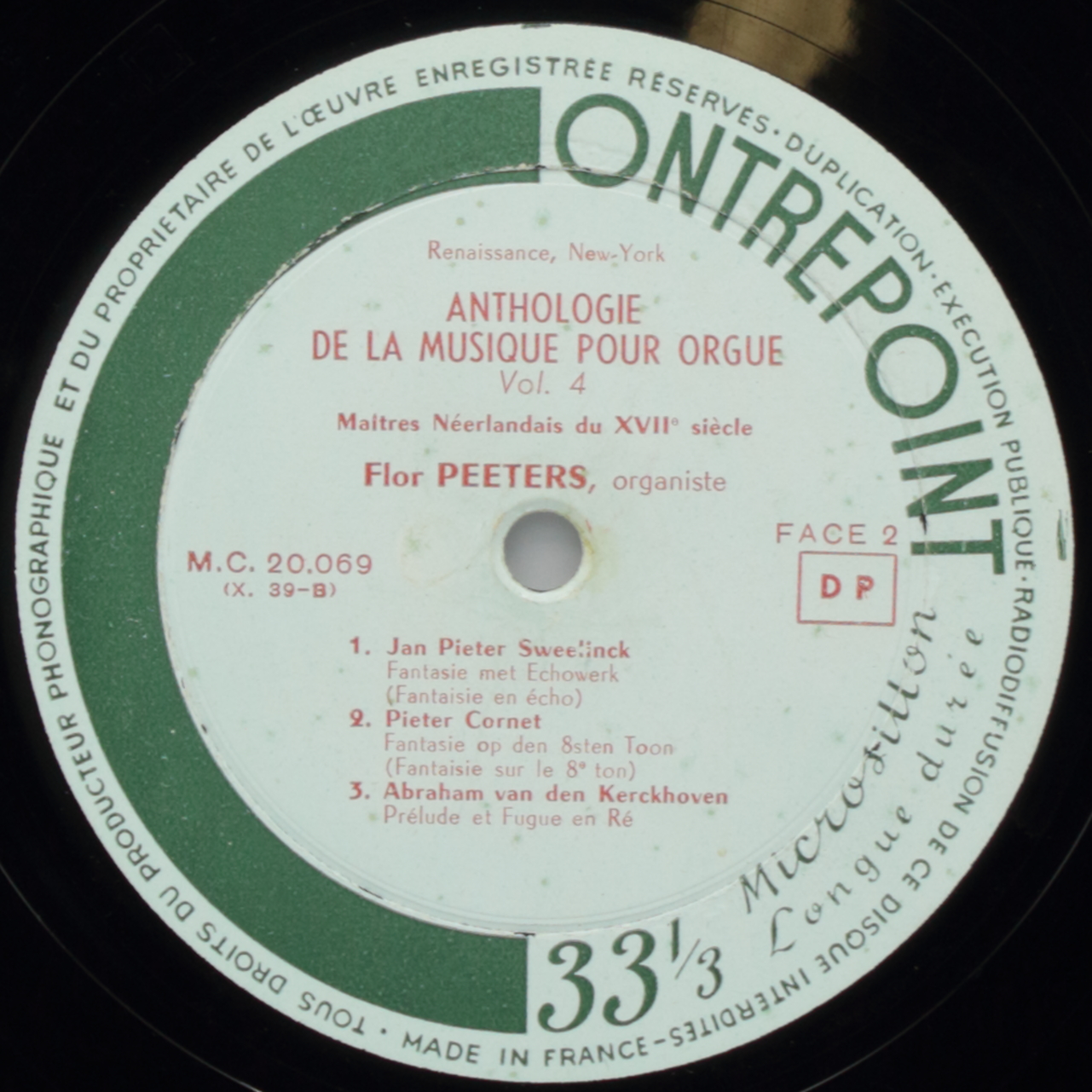 Anthologie de la Musique pour Orgue, Vol. 4 - Maitres Néerlandais des XVe, XVIe et XVIIe siècle