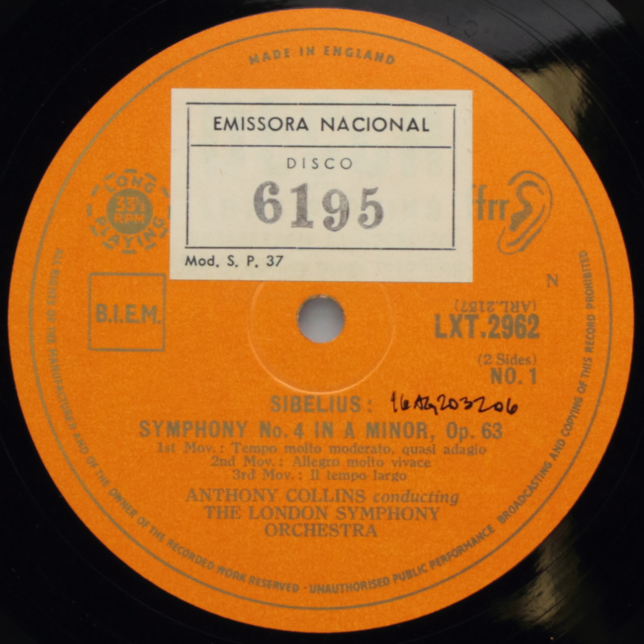 Sibelius: Symphony Nº 4 in A minor Opus 63; Pohjolas Daughter Symphonic Fantasia Opus 49