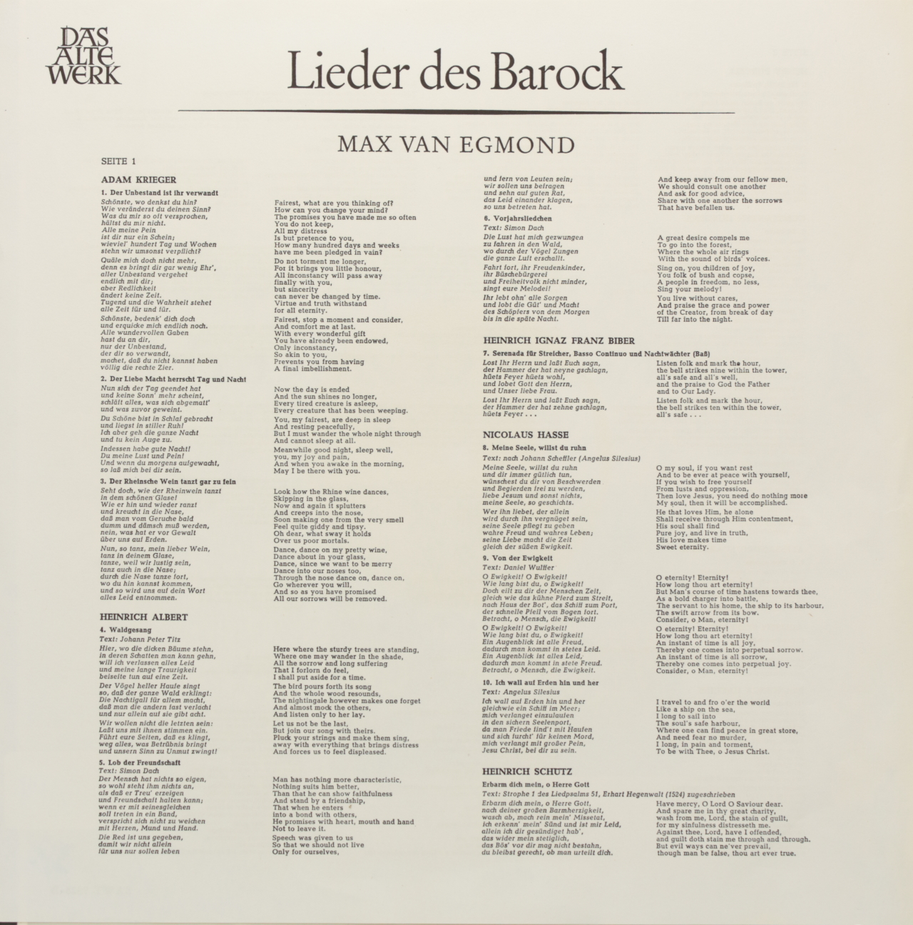 Lieder des Barock
