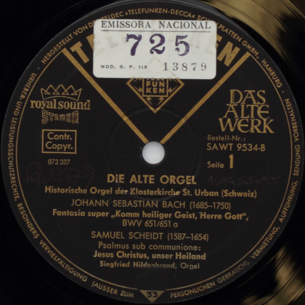 Die Alte Orgel - Historische Orgel der Klosterkirche St. Urban