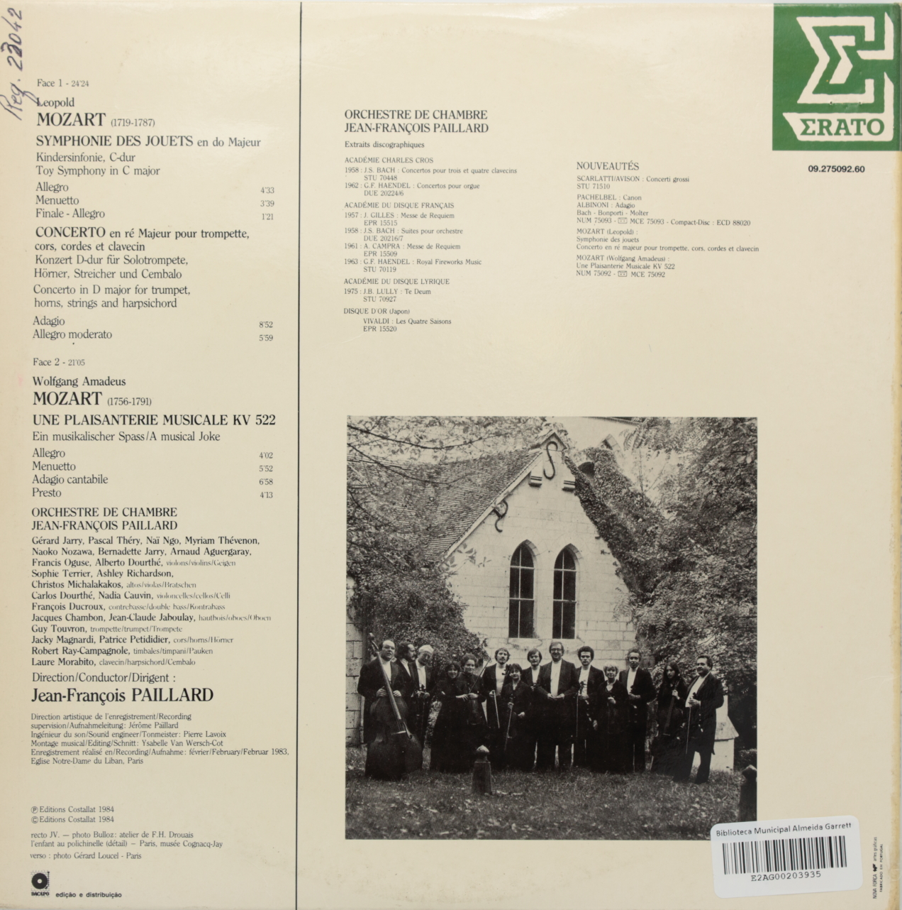 Mozart, Leopold: Symphonie des jouets / Mozart: Concerto pour trompette