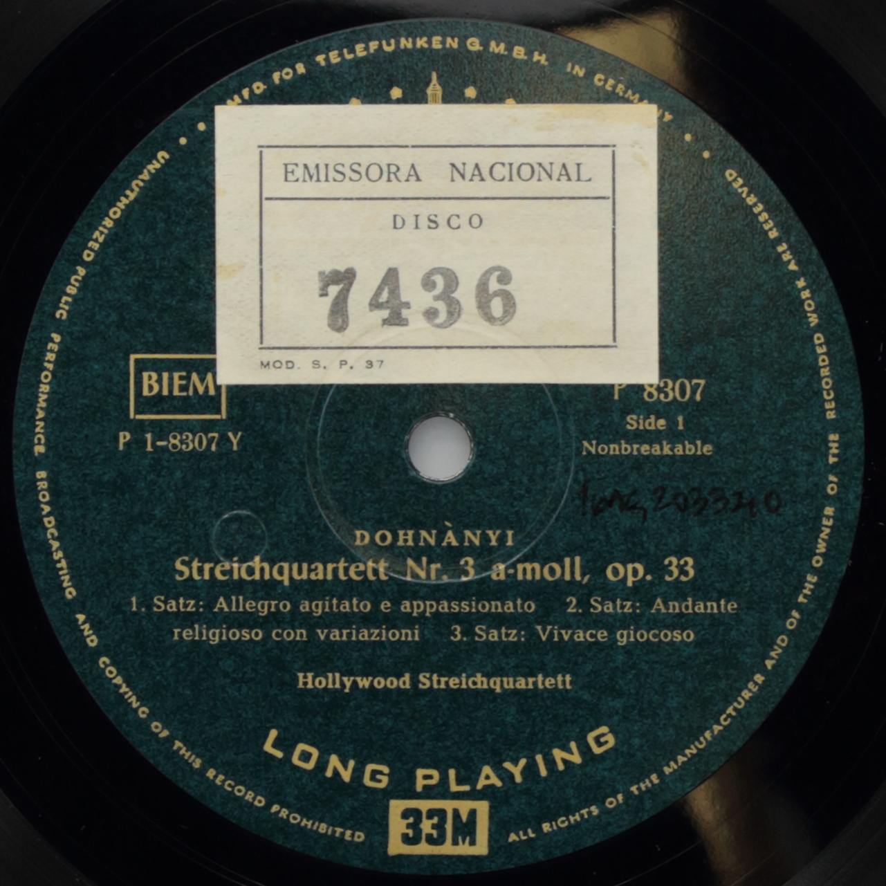 Dohnányi: Quartet Nº 3 in A minor / Dvořák: Quartet Nº 6 in F major