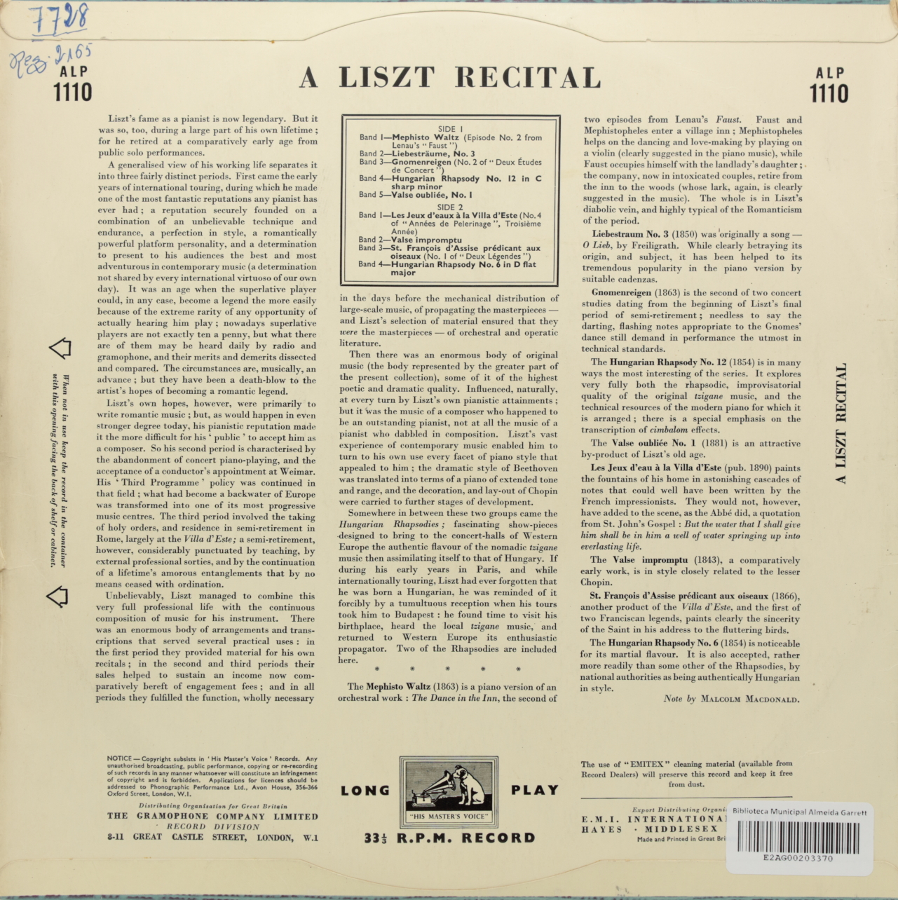 A Liszt Recital