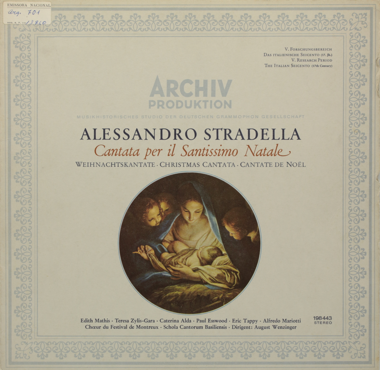 Stradella: Cantata per il Santissimo Natale