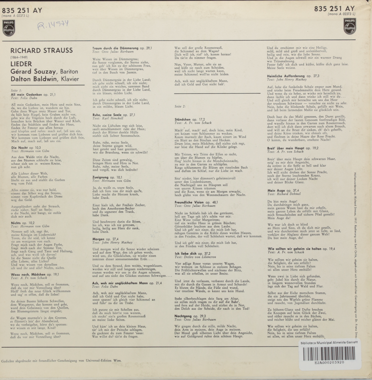Strauss, Richard: Lieder