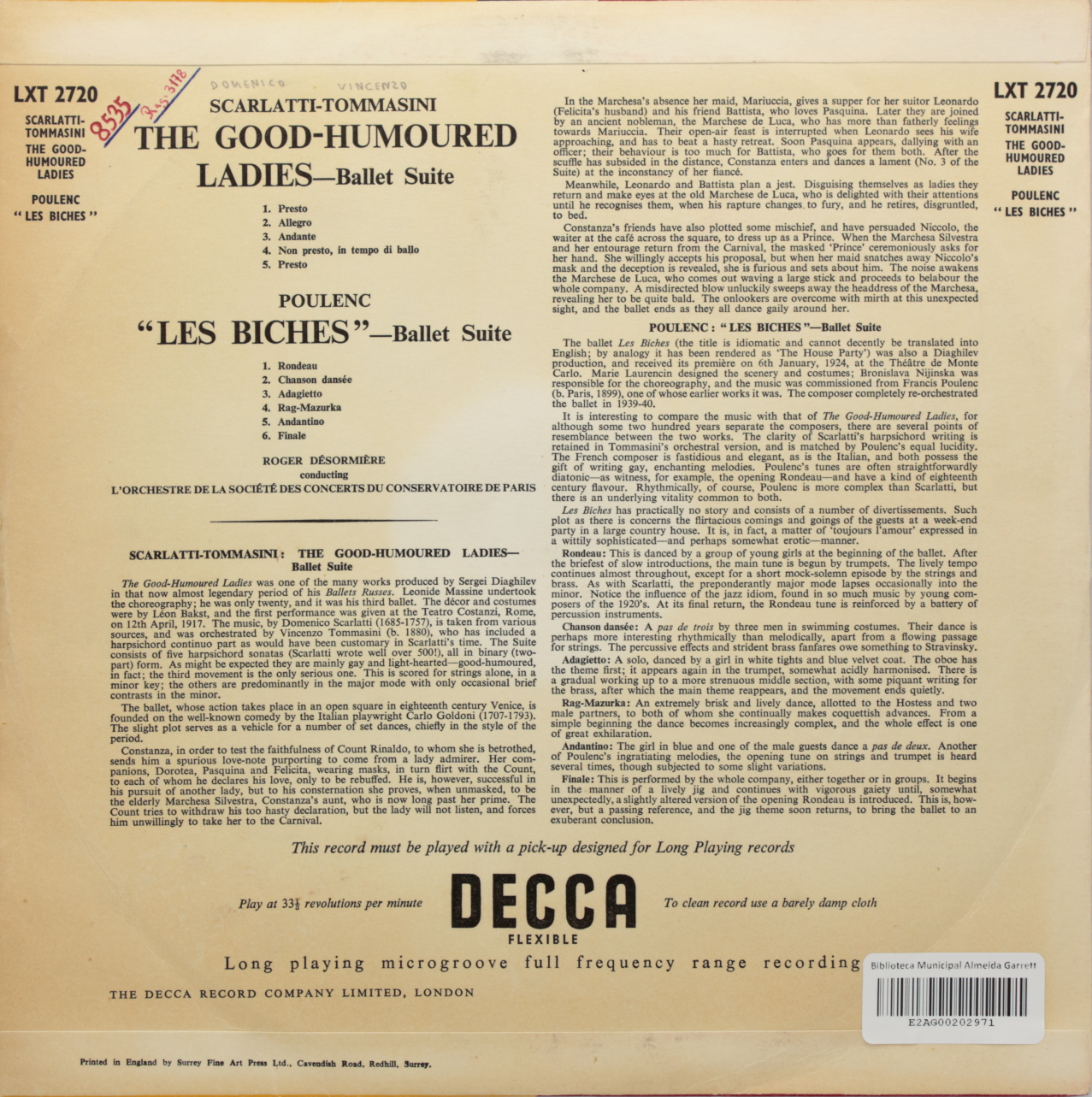 Scarlatti: The Good-Humoured Ladies / Poulenc: Les Biches
