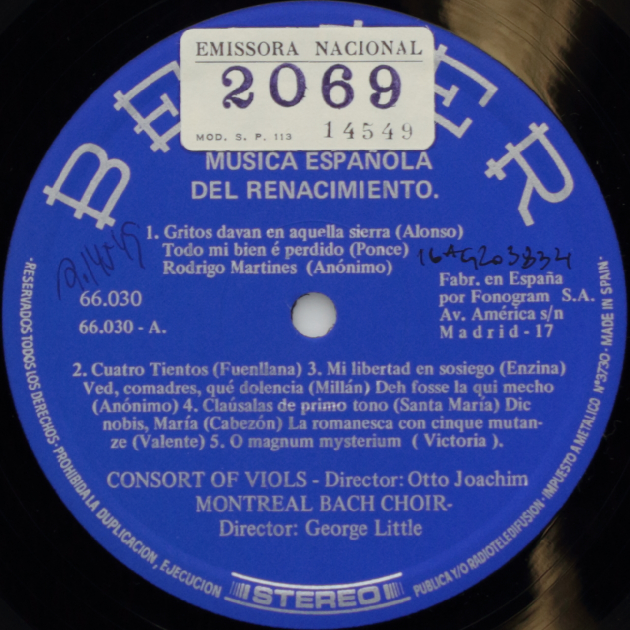 Musica española del Renacimiento