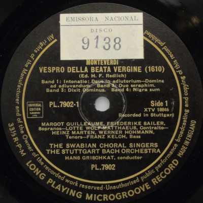Monteverdi: Vespro della Beata Vergine