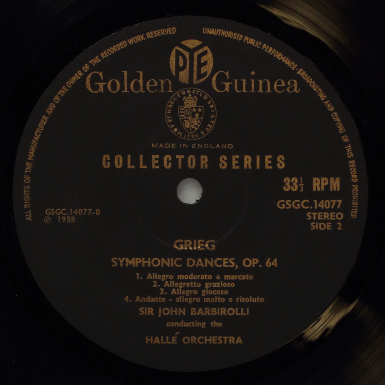 Grieg: Peer Gynt Suite No. 1, Op. 46; Elegiac Melodies, Op. 34; Symphonic Dances, Op. 64