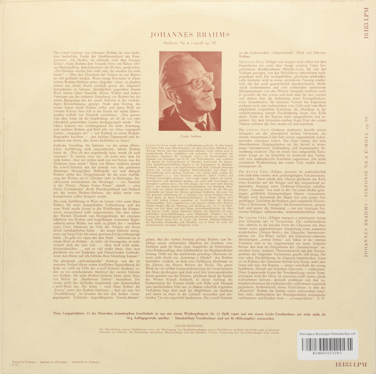 Brahms: Sinfonie Nº 4 e-moll op. 98