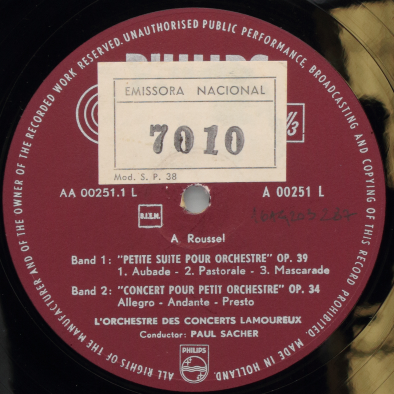 Roussel: Petite Suite pour Orchestre Op. 39; Concert pour Petit Orchestre Op. 34; Concerto for Piano