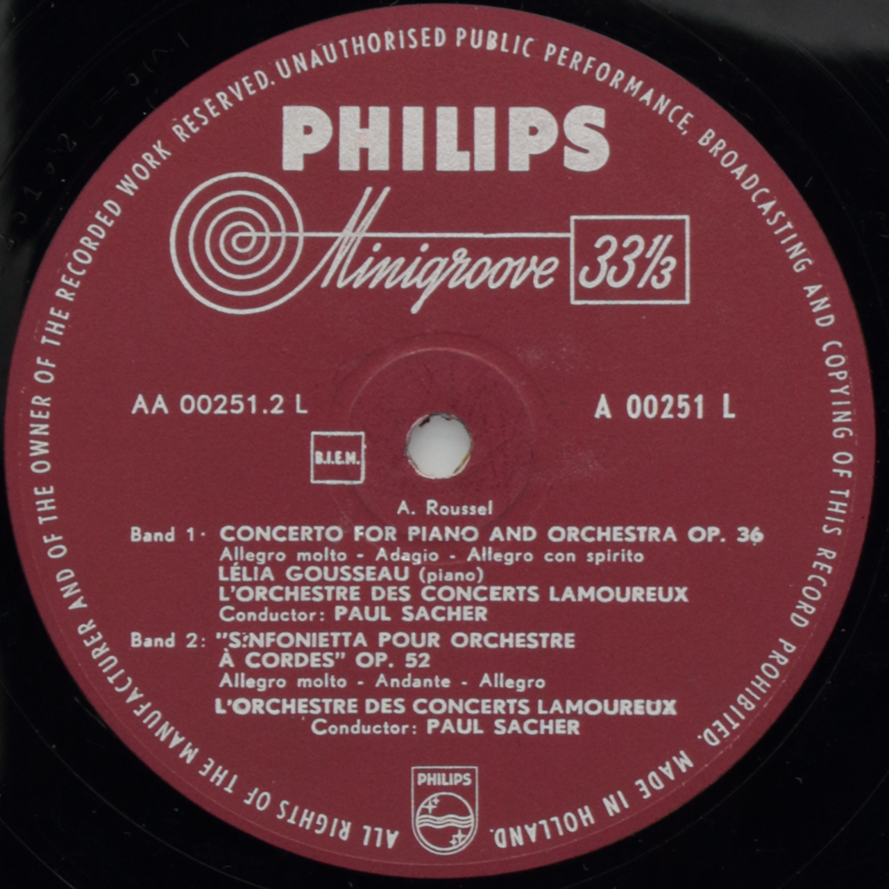 Roussel: Petite Suite pour Orchestre Op. 39; Concert pour Petit Orchestre Op. 34; Concerto for Piano
