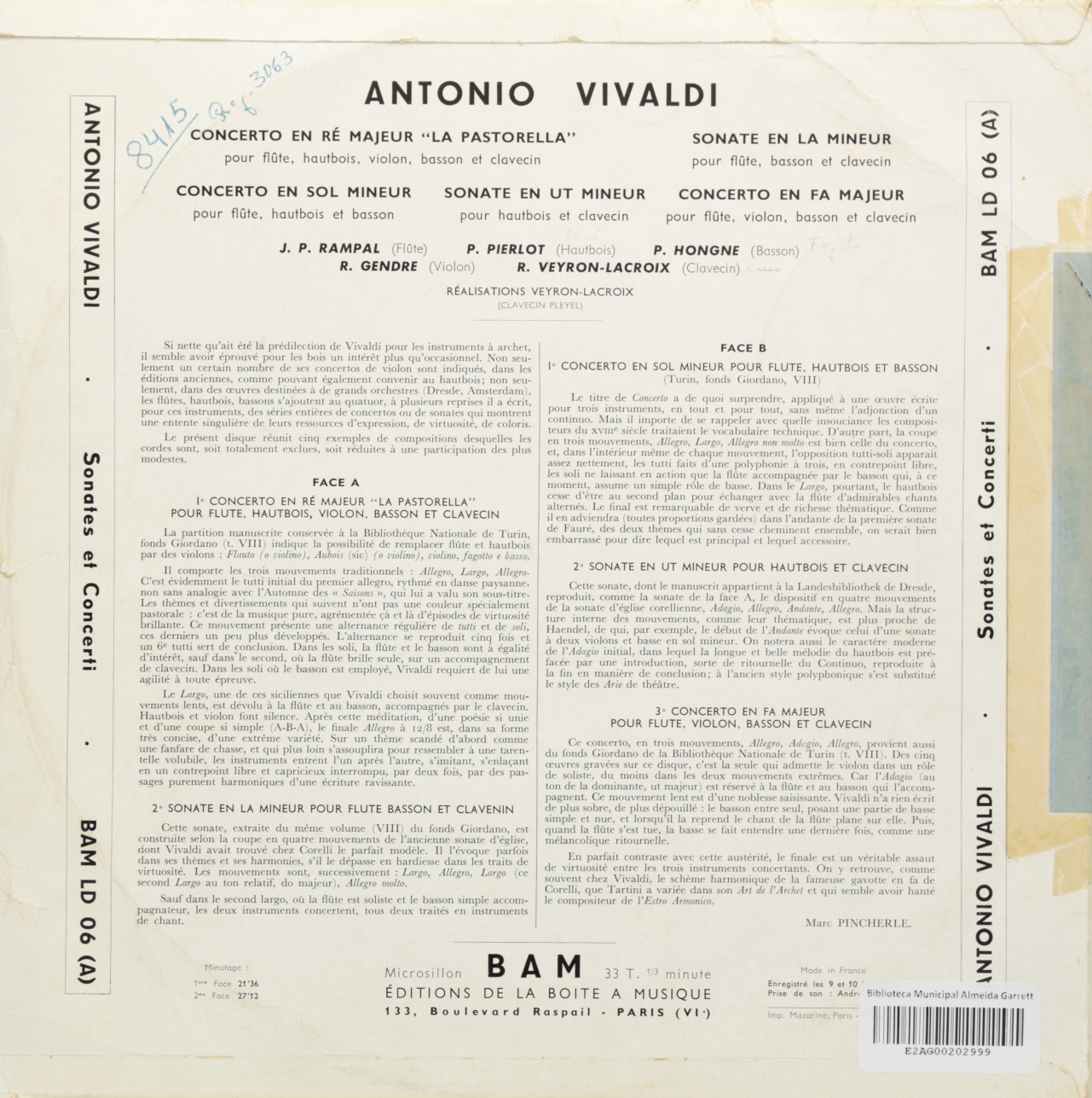 Vivaldi: Sonates et concerti pour plusieurs instruments