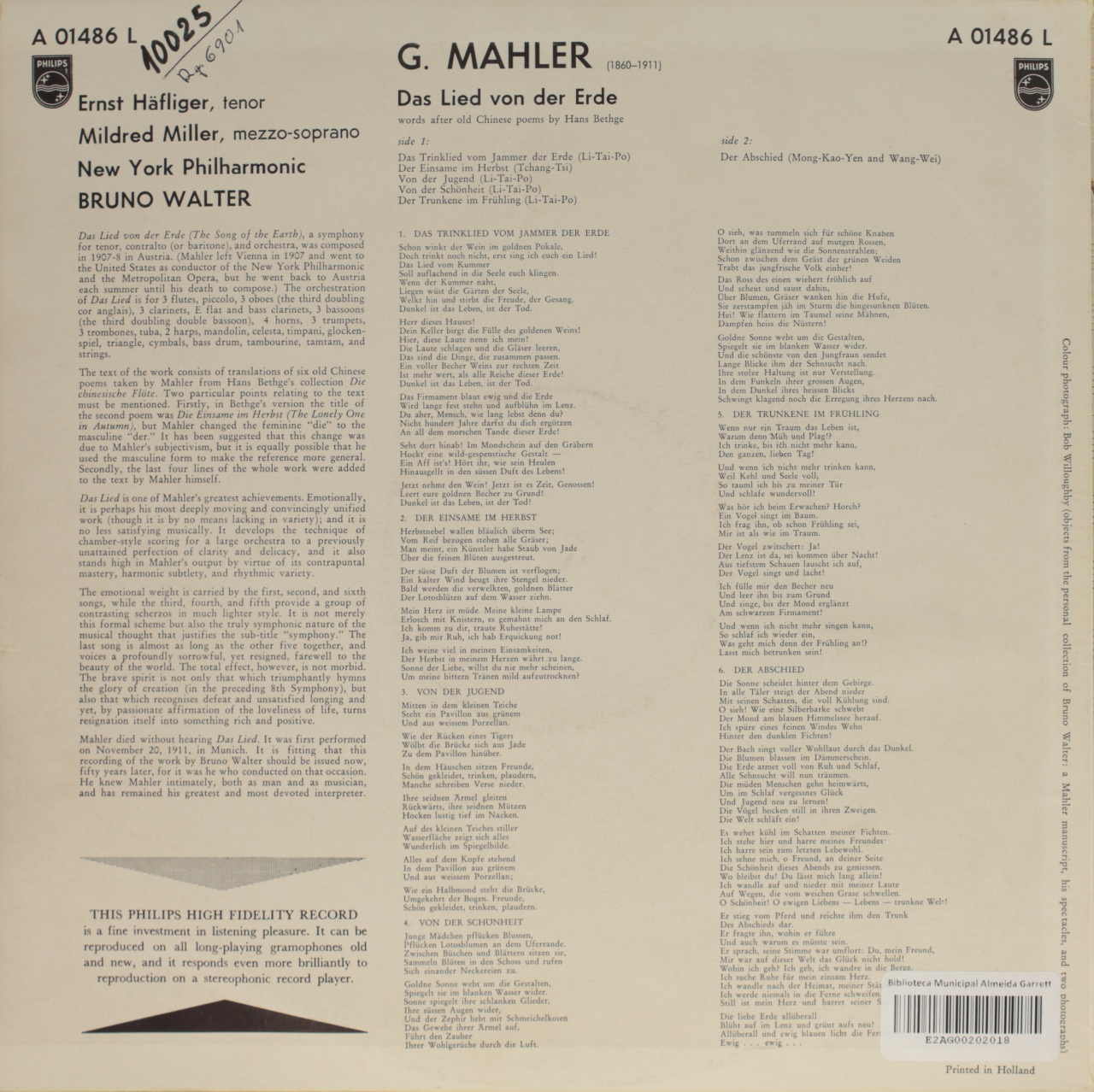 Mahler: Das Lied von der Erde