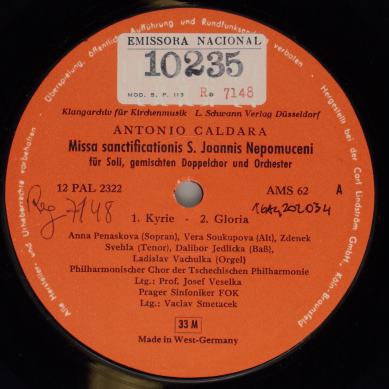 Caldara: Missa sanctificationis Sancti Joannis Nepomuceni