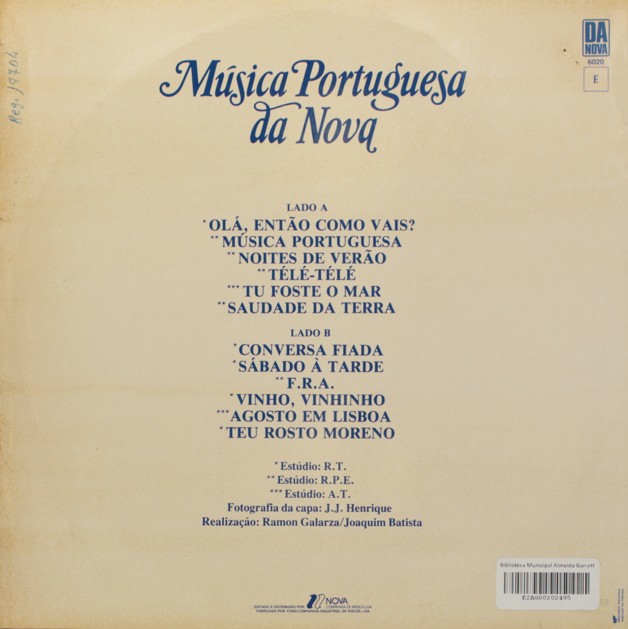 Música portuguesa da Nova