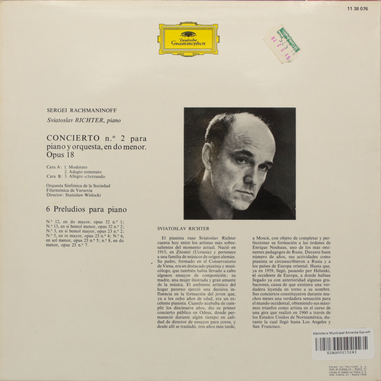 Rachmaninoff: Concierto No.2 para Piano y Orquesta