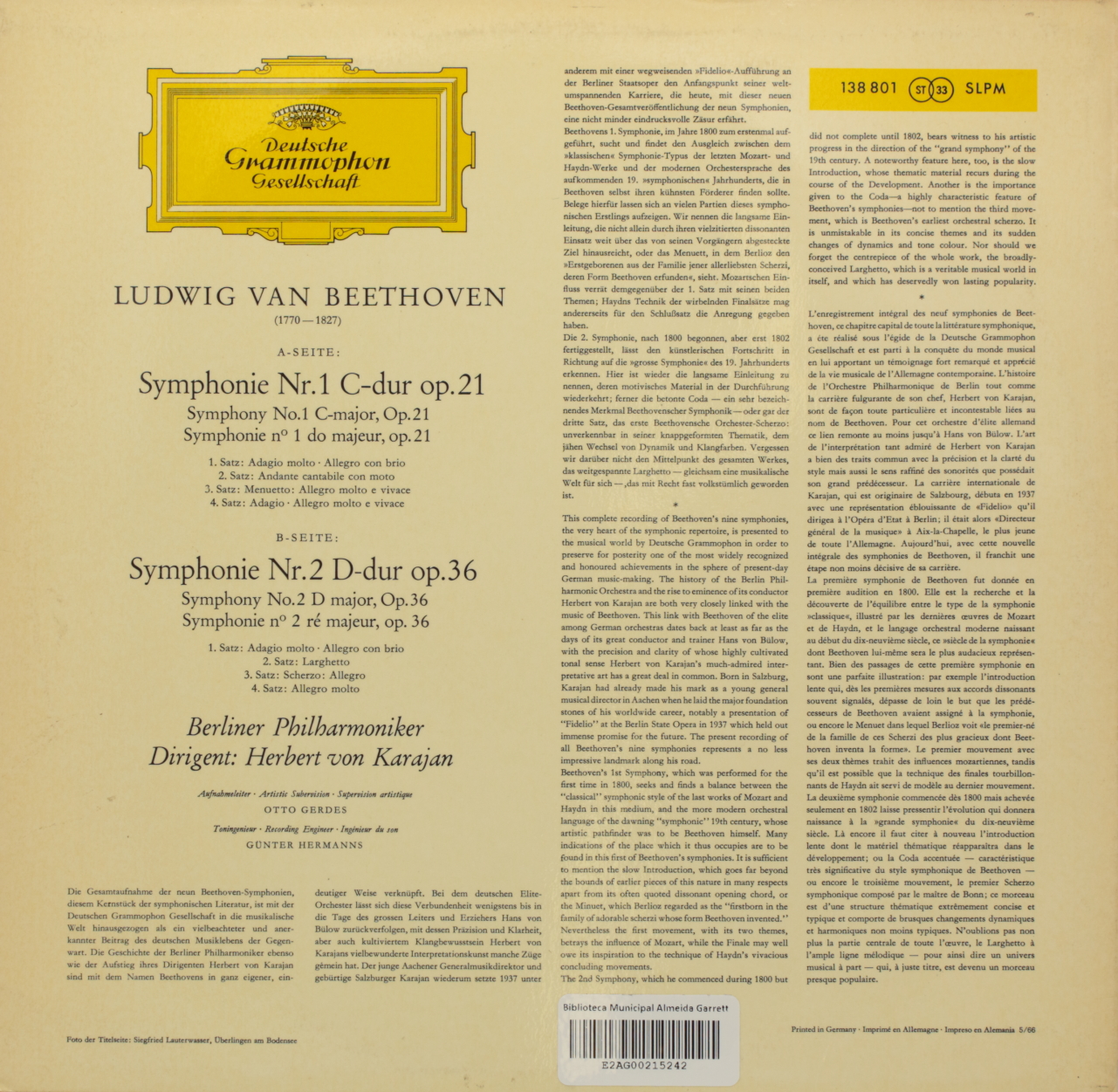 Beethoven: Symphonien 1 & 2