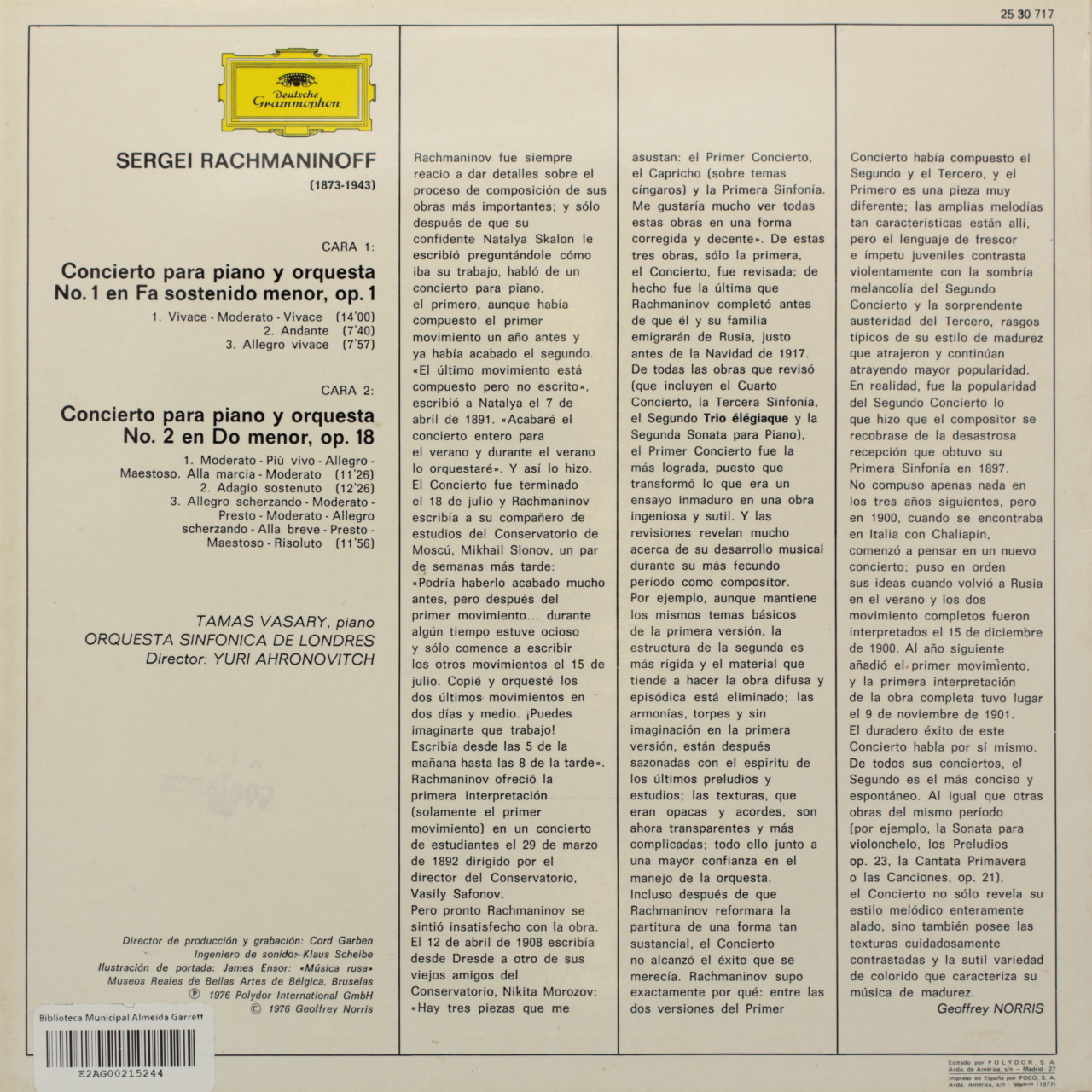 Rachmaninoff: Klavierkonzerte 1 & 2 
