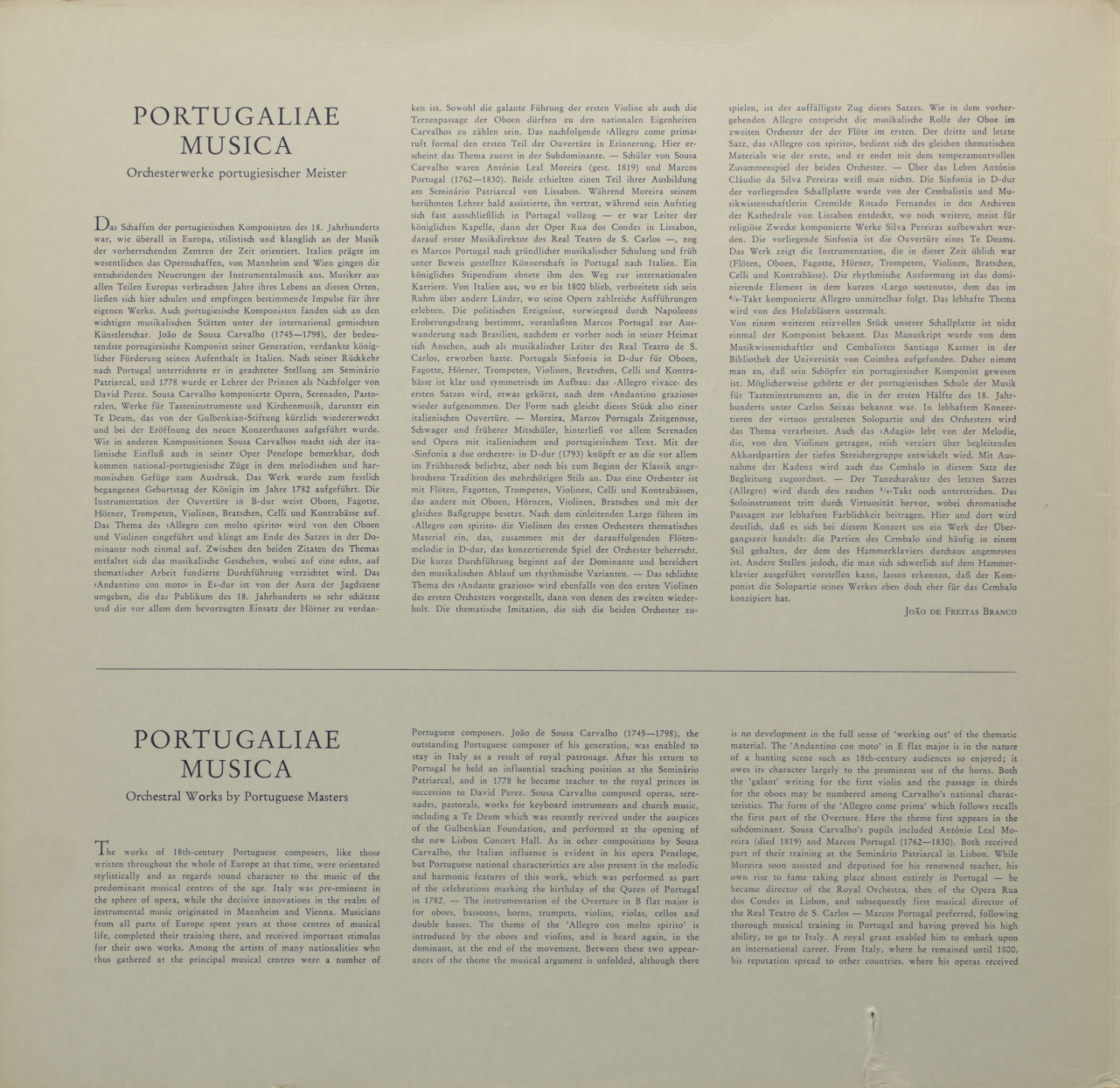 Orchesterwerke Portugiesischer Meister