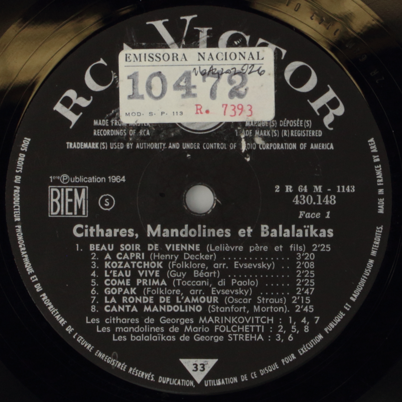 Cithares, Mandolines et Balalaïkas