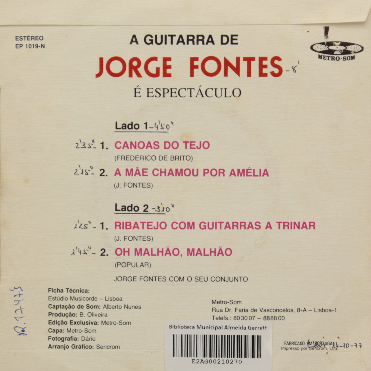 A guitarra de Jorge Fontes é espectáculo