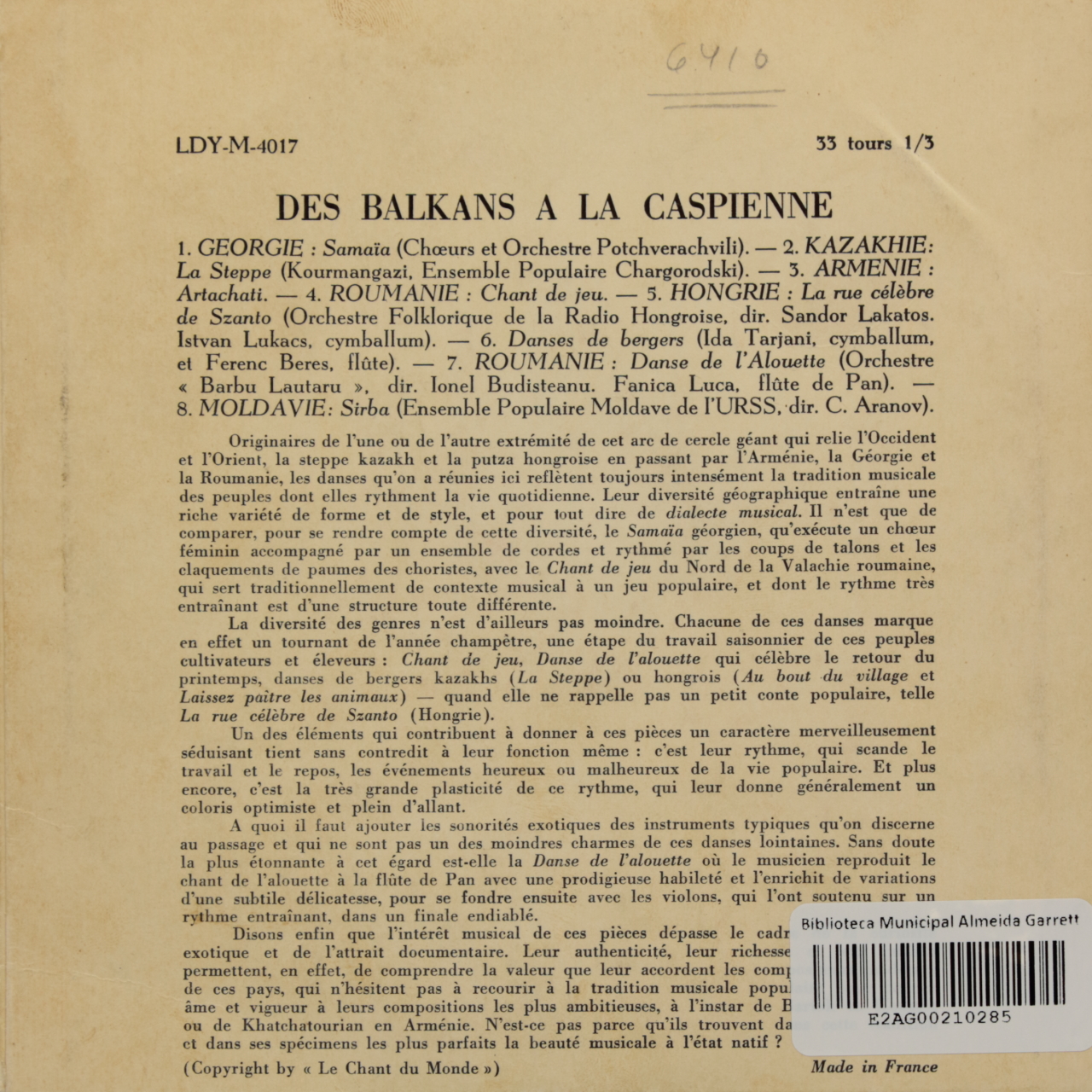 Des Balkans à la Caspienne