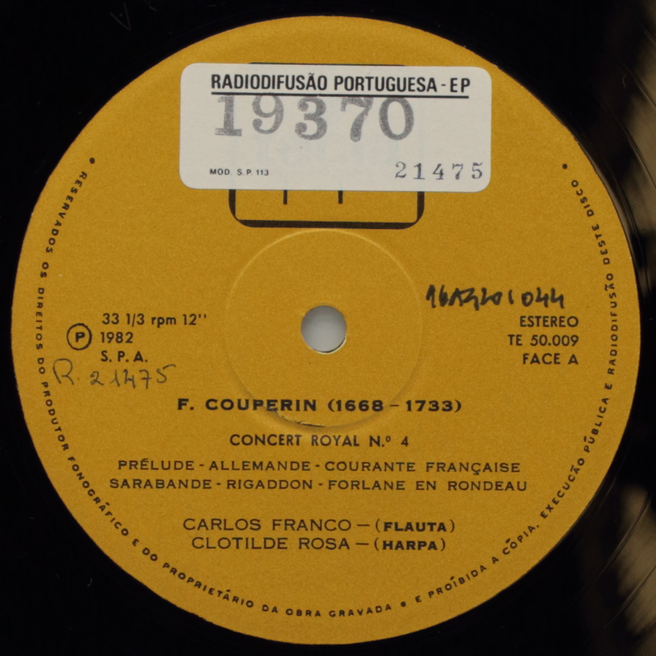 Couperin: Concerto royal nº4; / Locatelli: sonata / Krumpholz: Sonata em Si B maior