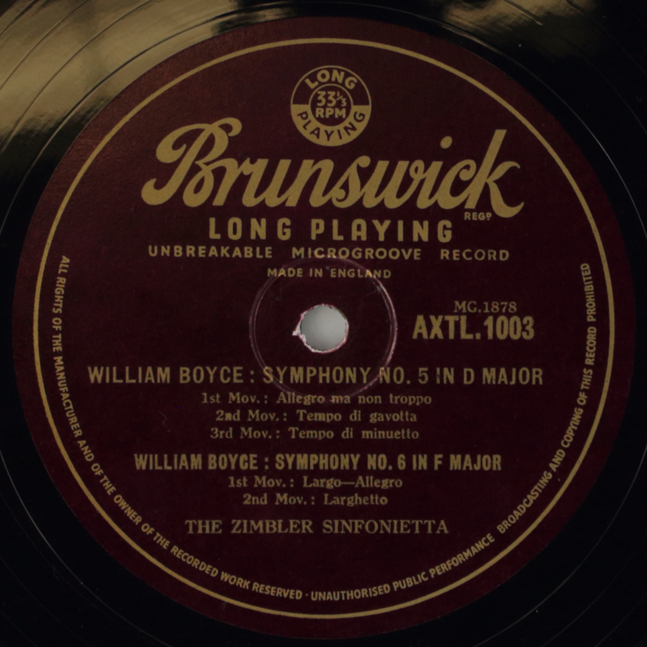 Boyce: Symphony No. 3 in C Major; Symphony No. 4 in F Major; Symphony No. 5 in D Major; Symphony No.