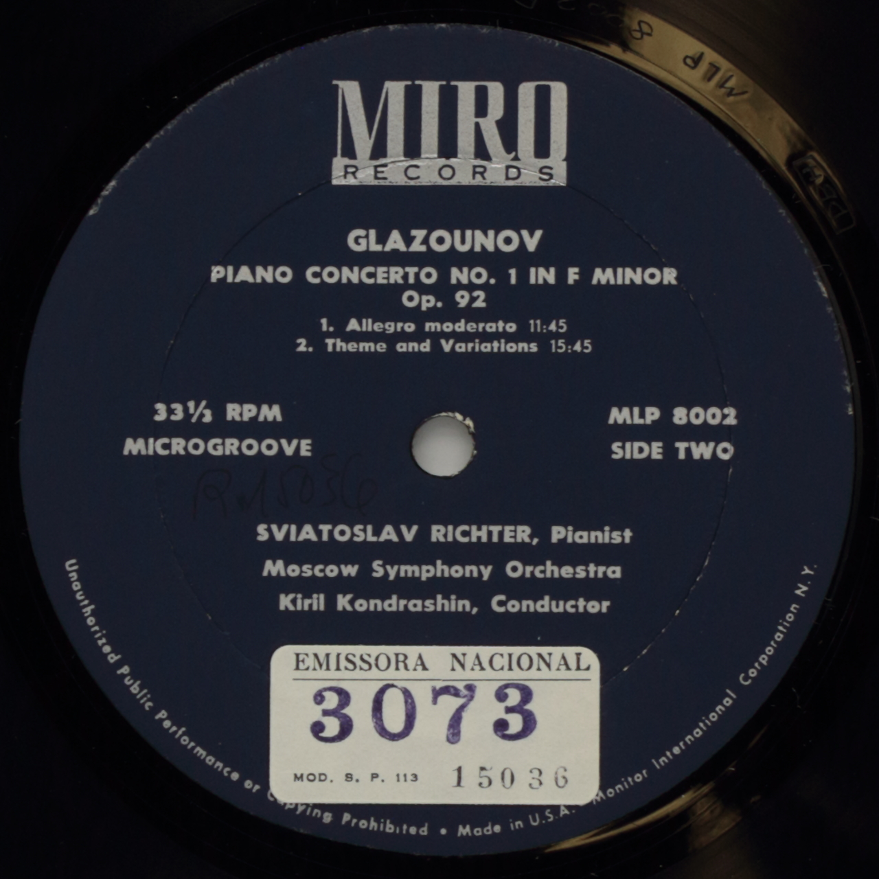 Glazunov / Rimsky-Korsakov / Prokofiev: Sviatoslav Richter Plays Piano Concertos