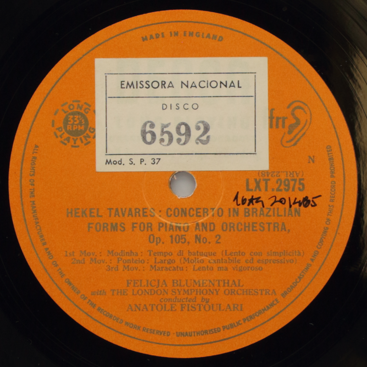 Tavares: Concerto in Brazilian Forms / Paderewski: Fantaisie Polonaise