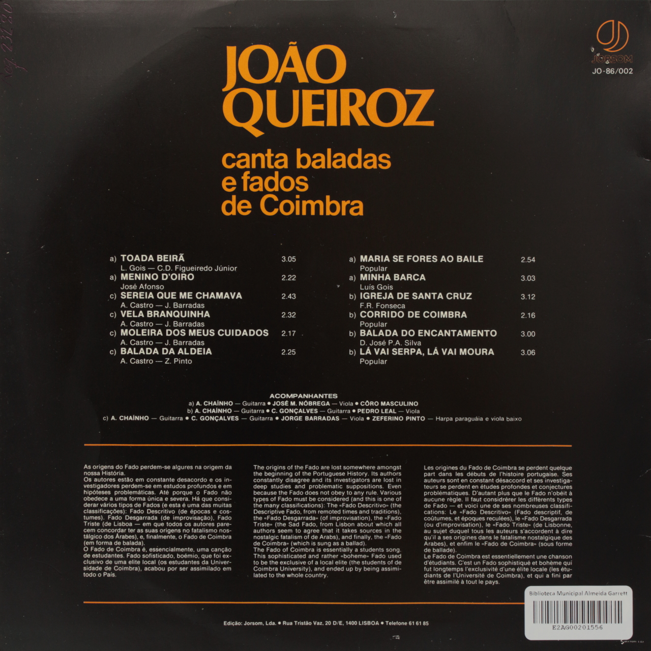 Baladas e fados de Coimbra