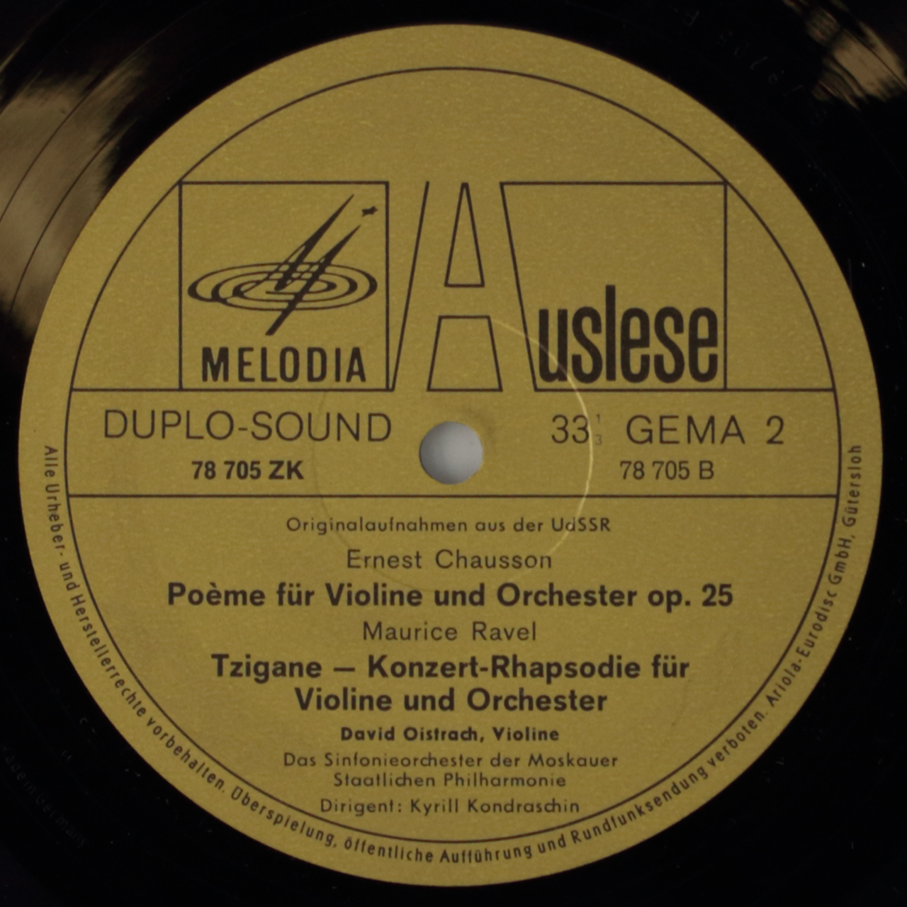 Glazunov: Violinkonzert a-moll / Chausson: Poème / Ravel: Tzigane