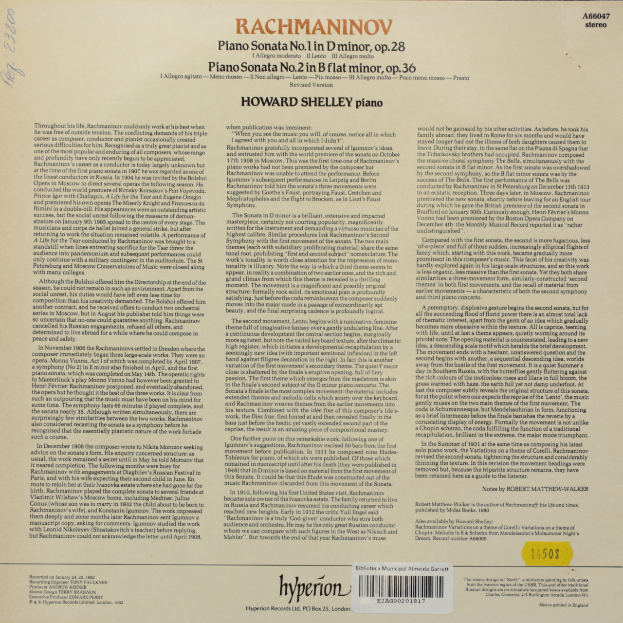 Rachmaninoff: Piano Sonata No. 1 in D minor, op. 28; Piano Sonata No. 2 in B flat minor, op. 36