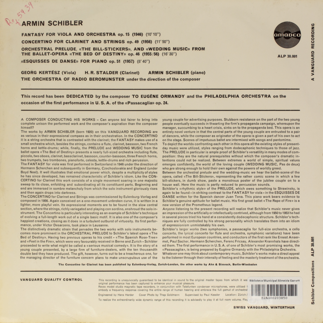 Schibler: Conductic and Playing his Works
