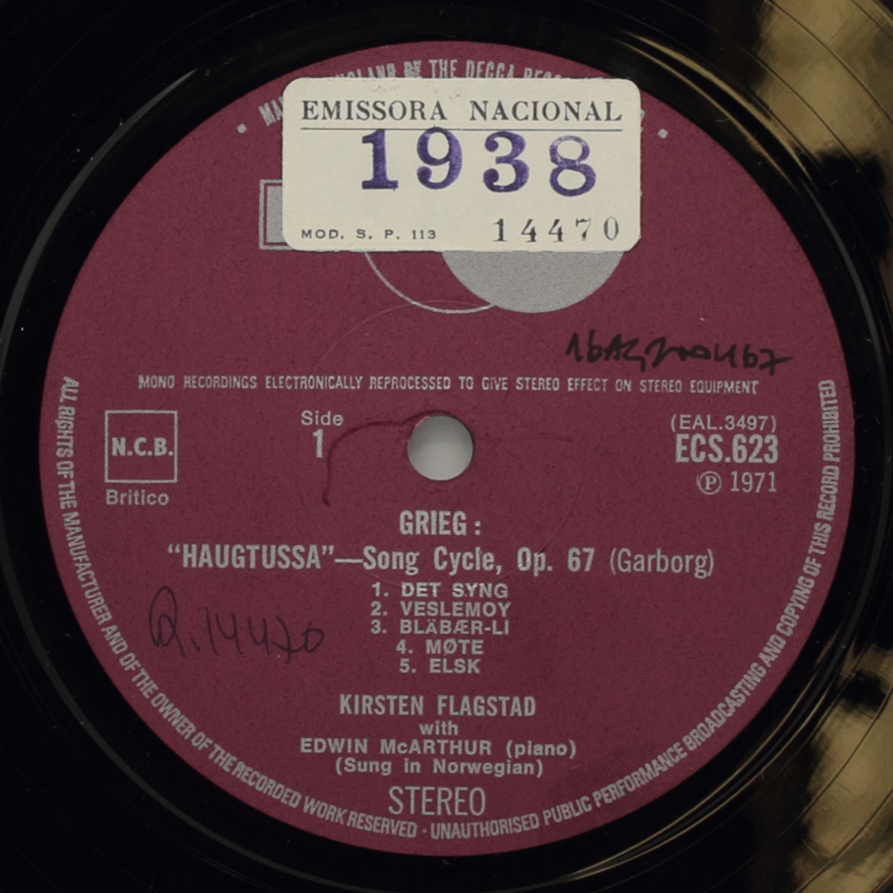 Grieg: Haugtussa; Four Sinding Songs