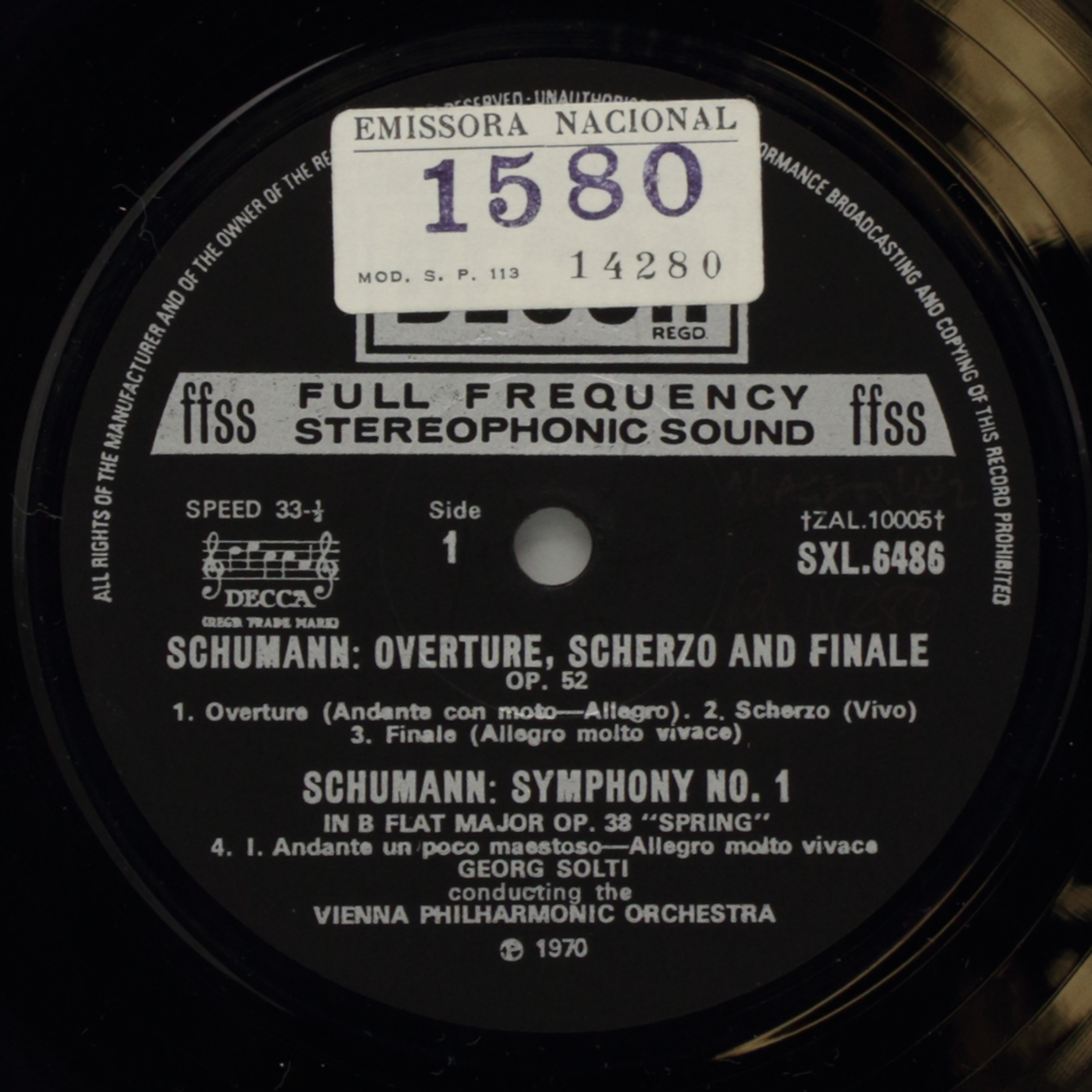 Schumann: Symphony Nº 1, Op. 38 Spring; Overture, Scherzo and Finale, Op. 52