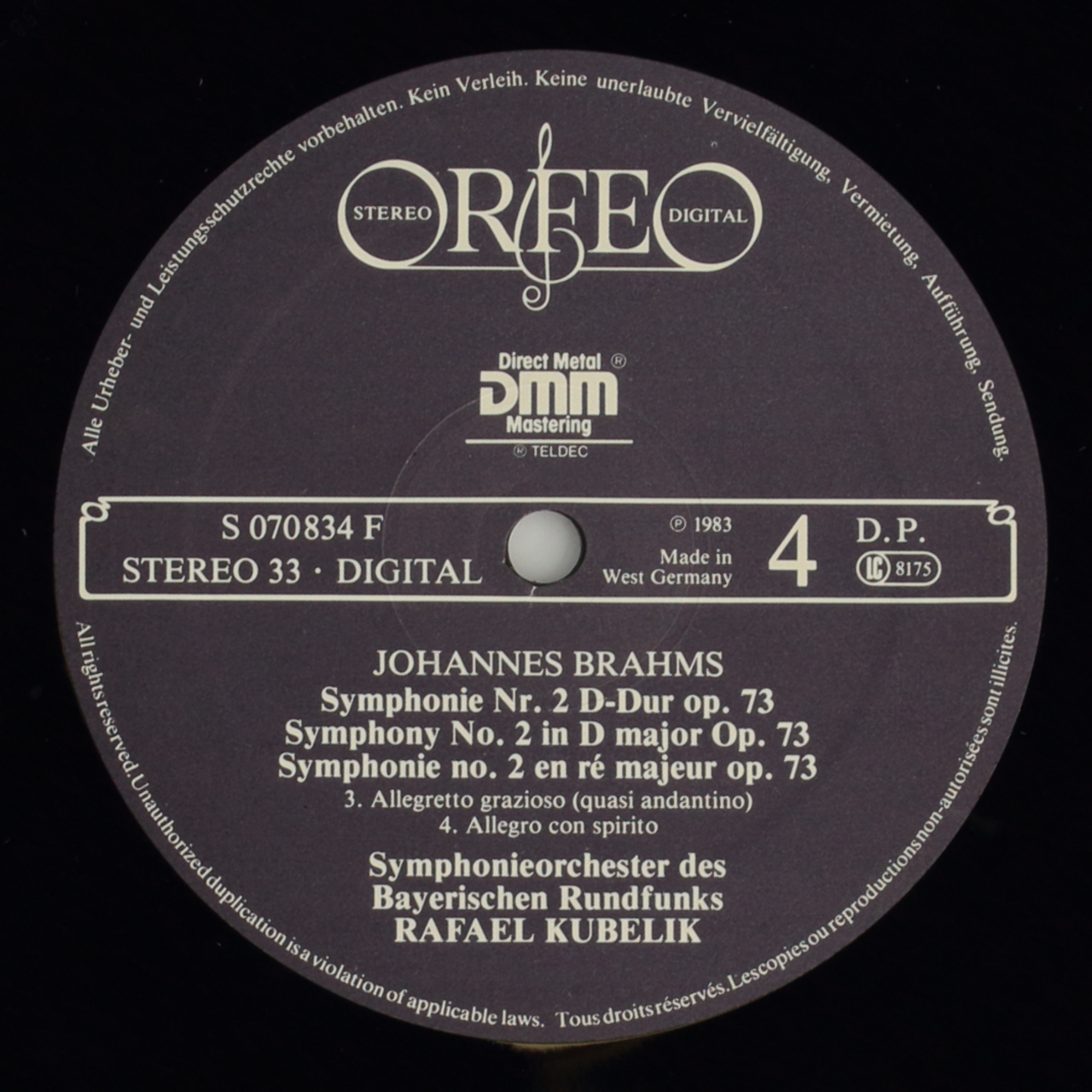 Brahms: Der vier Symphonien
