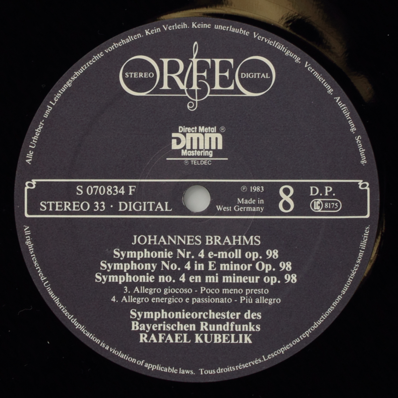 Brahms: Der vier Symphonien