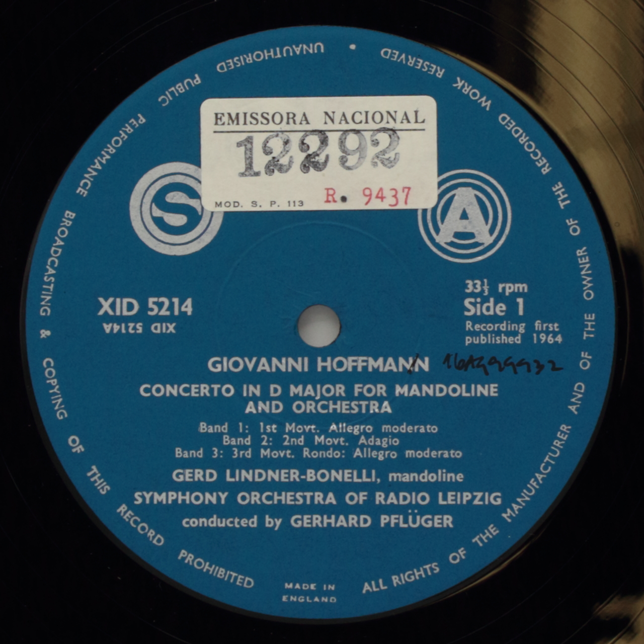 Hoffmann: Concerto for Mandoline and Orchestra / Dittersdorf: Concerto for Harp and Orchestra