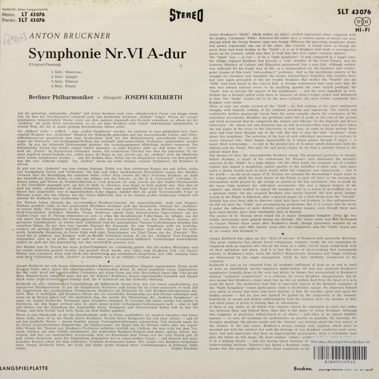 Bruckner: Symphonie Nr. VI A-dur