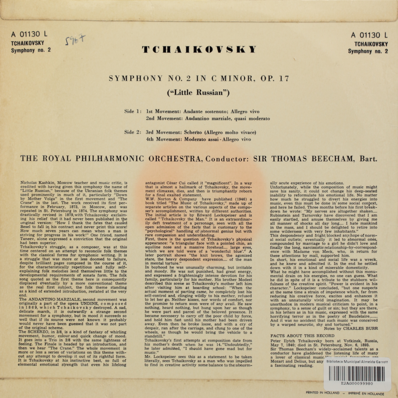Tchaikovsky: Symphony No. 2 in C minor, Op 17 - Little Russian