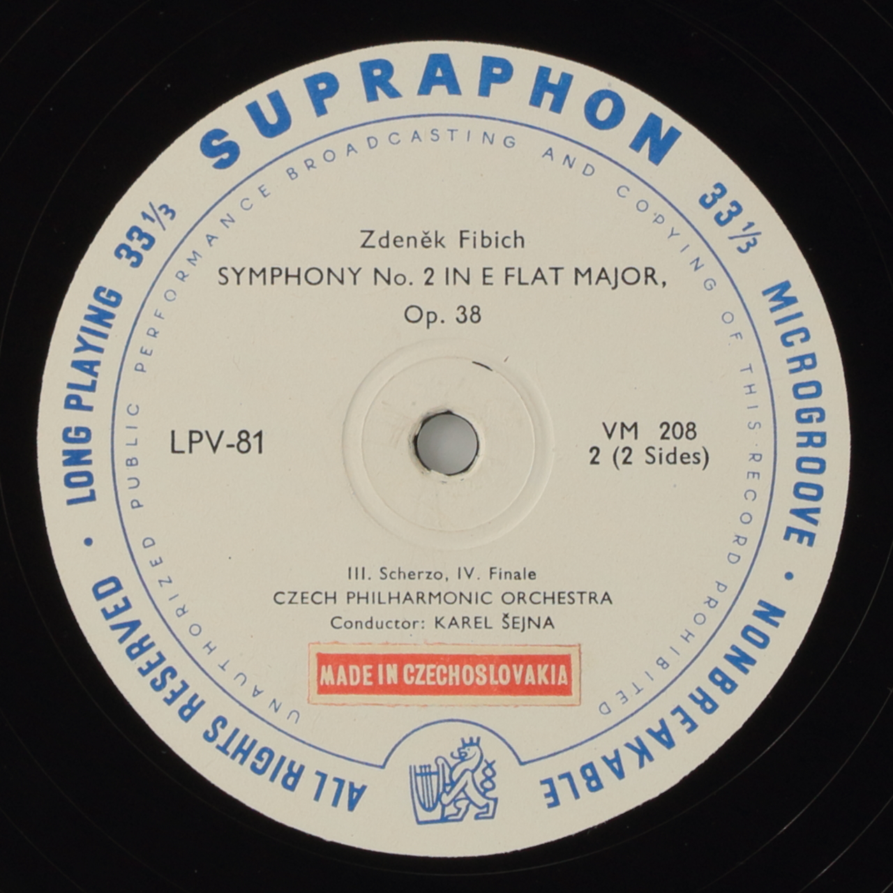 Fibich: Symphony Nº 2 in E flat major Op. 38