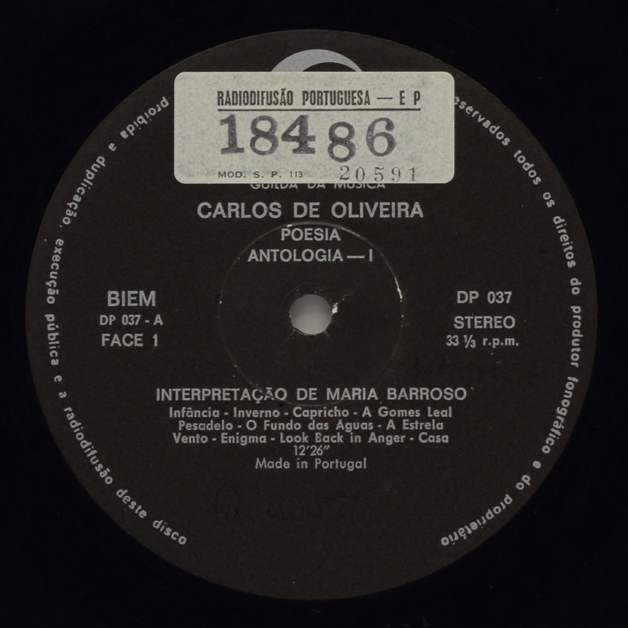 Carlos de Oliveira: Poesia - Antologia I