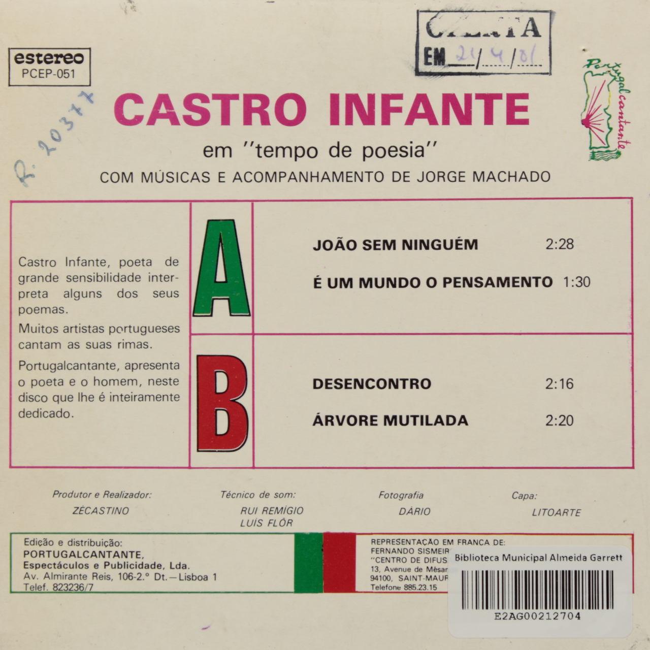 Castro Infante interpreta a sua poesia
