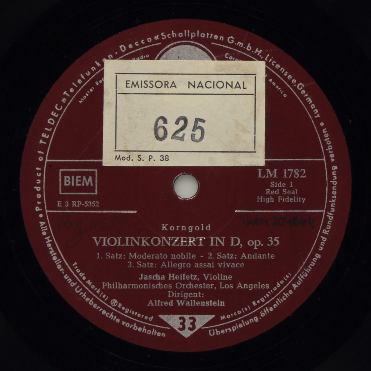 Korngold: Violinkonzert in D / Lalo: Symphonie Espagnole